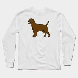 Chocolate Labrador Dog Long Sleeve T-Shirt